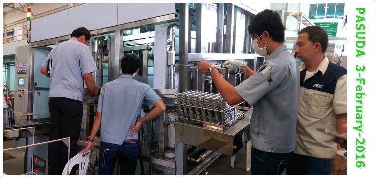 Welcome the customer for Inspection Vapor Cleaning and Drying Machine.